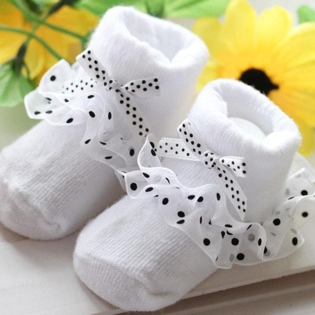 Baby Lace Floral Ankle Socks -  Little-Fresh - []