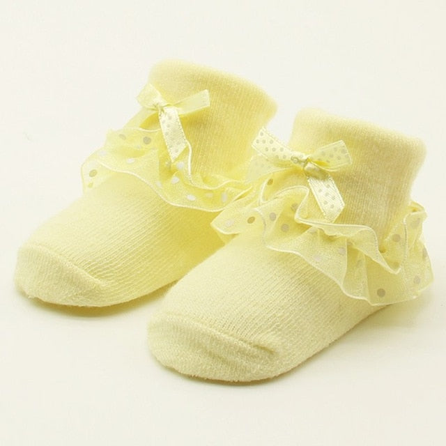 Baby Lace Floral Ankle Socks -  Little-Fresh - []